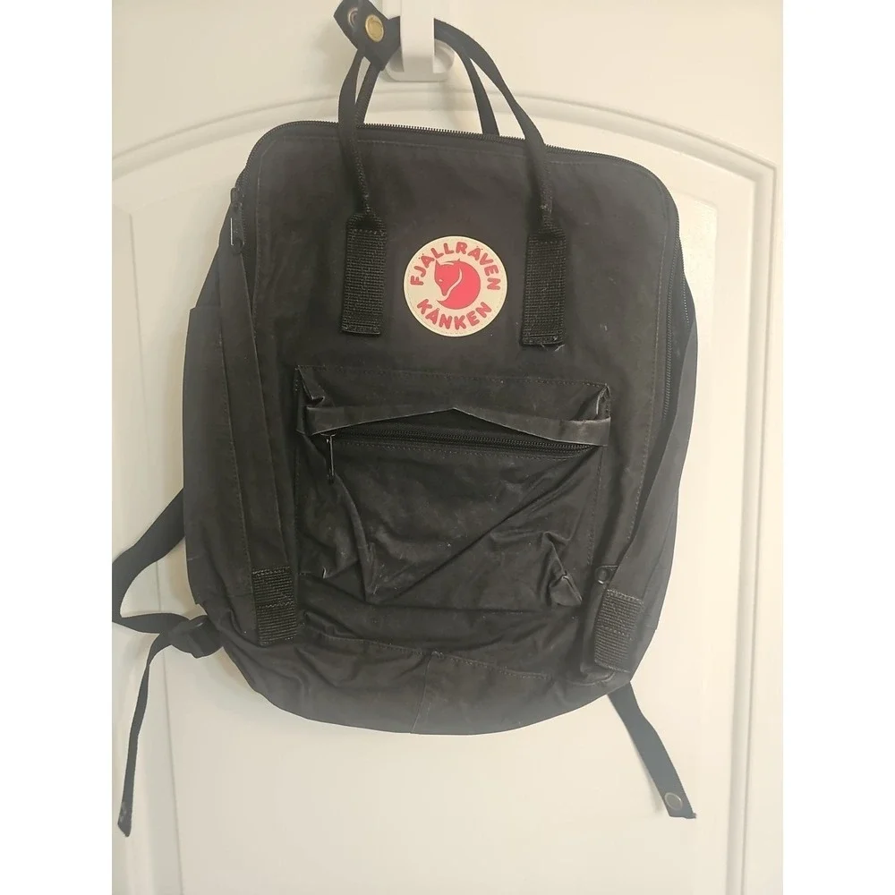 Fjallraven Kanken Backpack Black Sling Bag Tote Adjustable Strap School Sweden